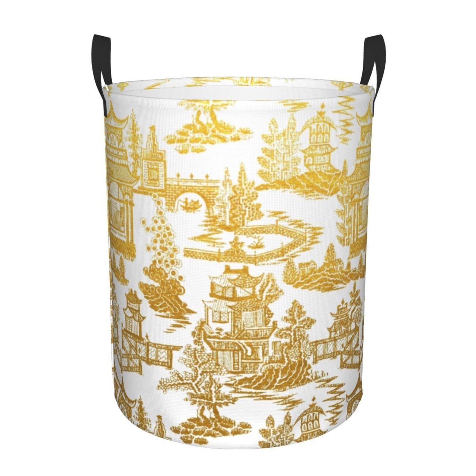 Fabric laundry hamper Vintage Laundry Hamper Large Storage Basket for Family(Color12,42x34 cm)