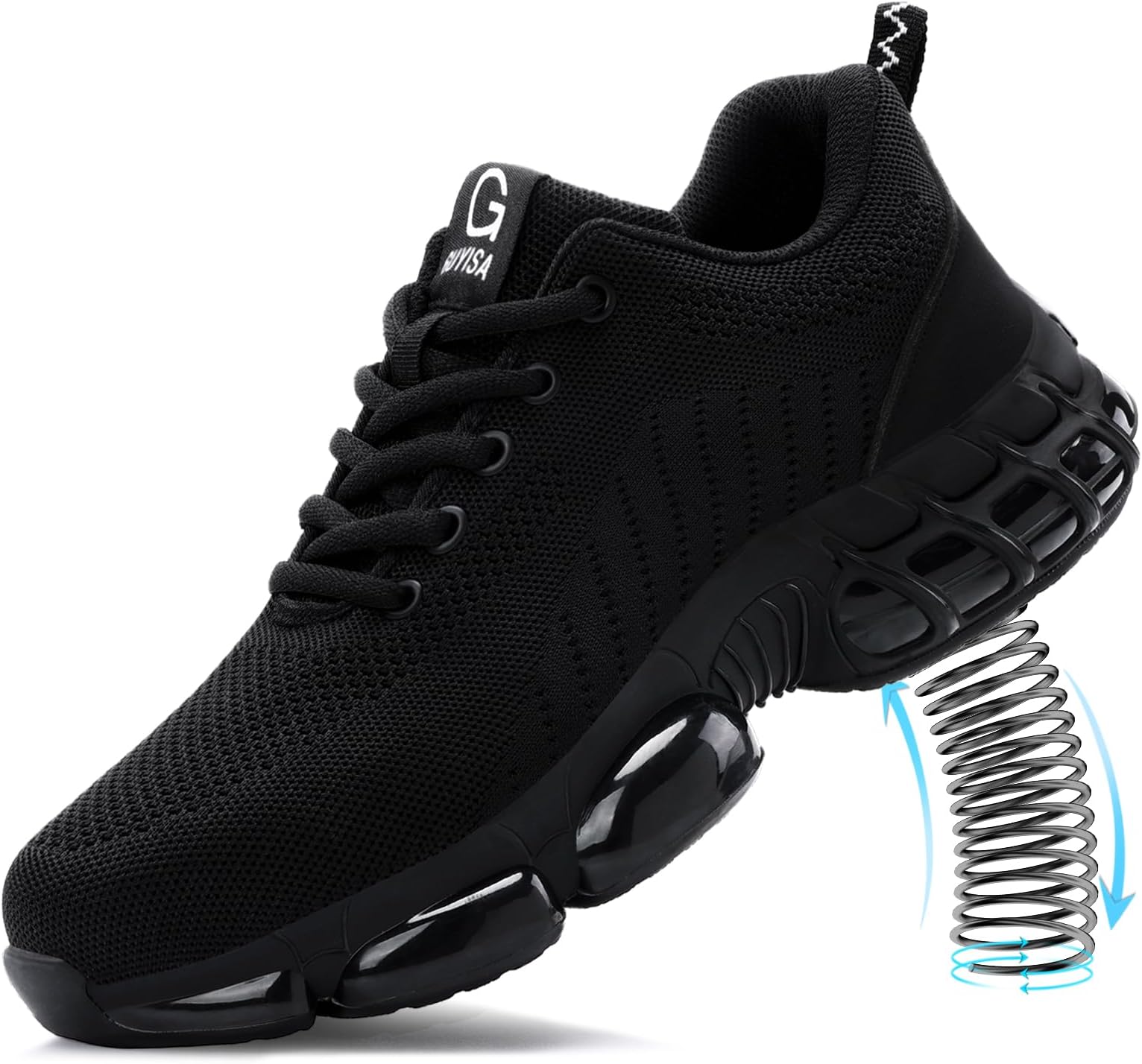 Steel Toe Shoes for Men Work Shoes Lightweight Safety Sneakers with Kevlar Puncture Resistant Midsole for Construction Warehouse Work