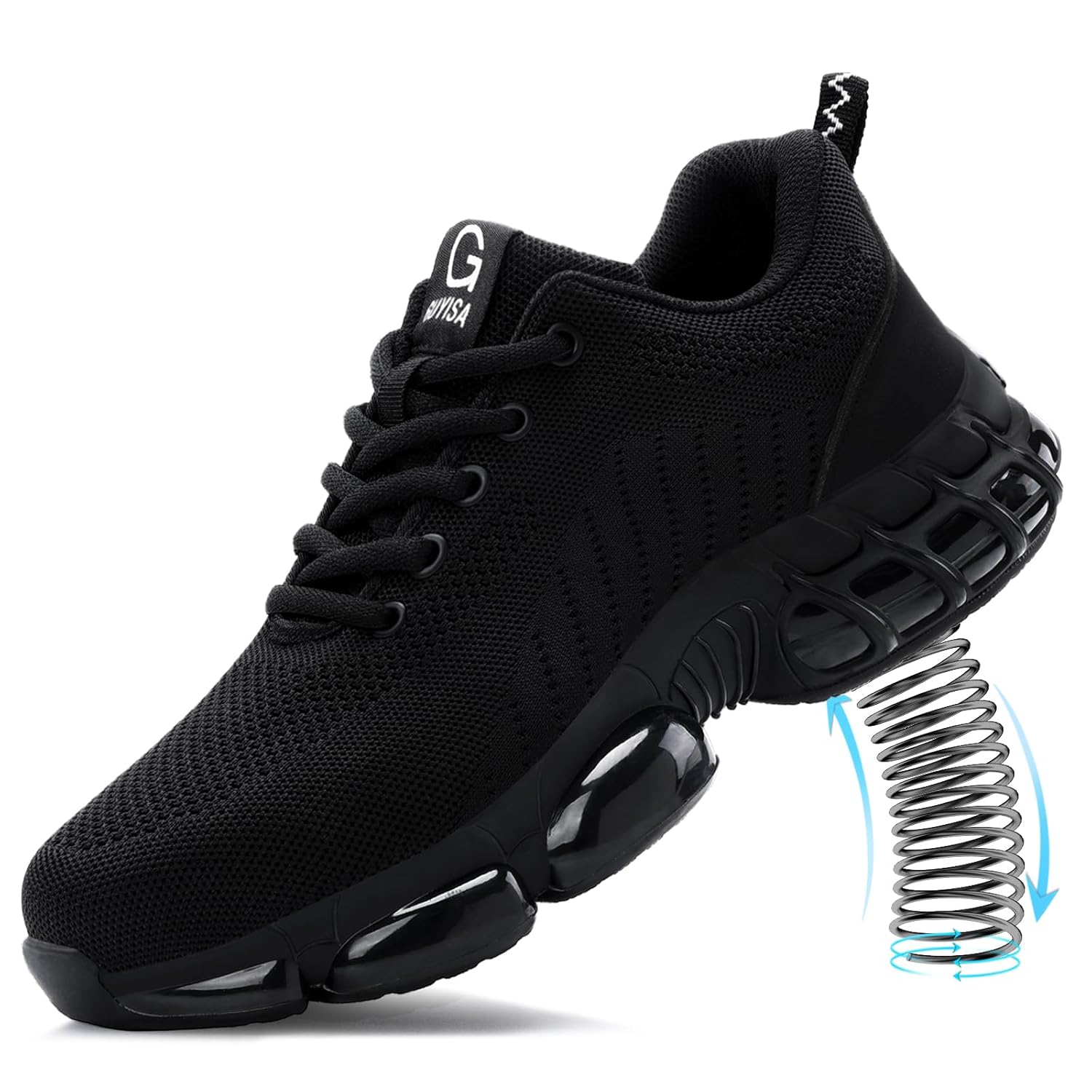 Steel Toe Shoes for Men Work Shoes Lightweight Safety Sneakers with Kevlar Puncture Resistant Midsole for Construction Warehouse
