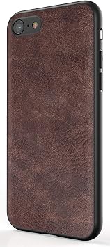 iPhone SE 2020 Case, SALAWAT Slim PU Leather Vintage Shockproof SE Second Phone Case Cover Lightweight Soft TPU Bumper Hard PC Hybrid Protective Case for iPhone SE 2020 4.7 Inch Brown GUDNI902