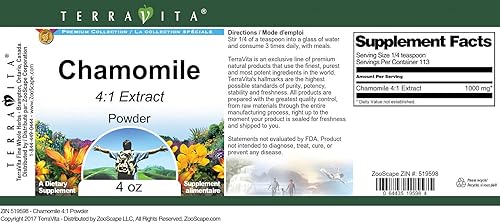 Miniatura 3 de TerraVita Manzanilla 41 Polvo (4 oz, ZIN 519598)