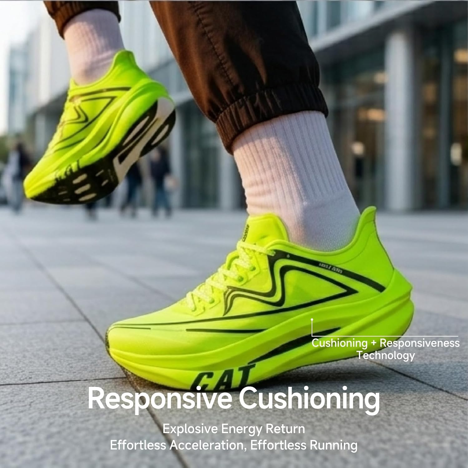 Men's Marathon Running Shoes Dual Carbon Plates & Dual Midsole Fashion Workout Shoes