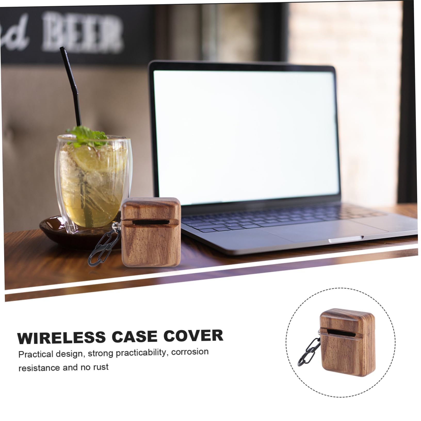 DOITOOL 2 Fundas De Madera para Auriculares Protector para Auriculares Apto para 1 O 2 Color Marrón