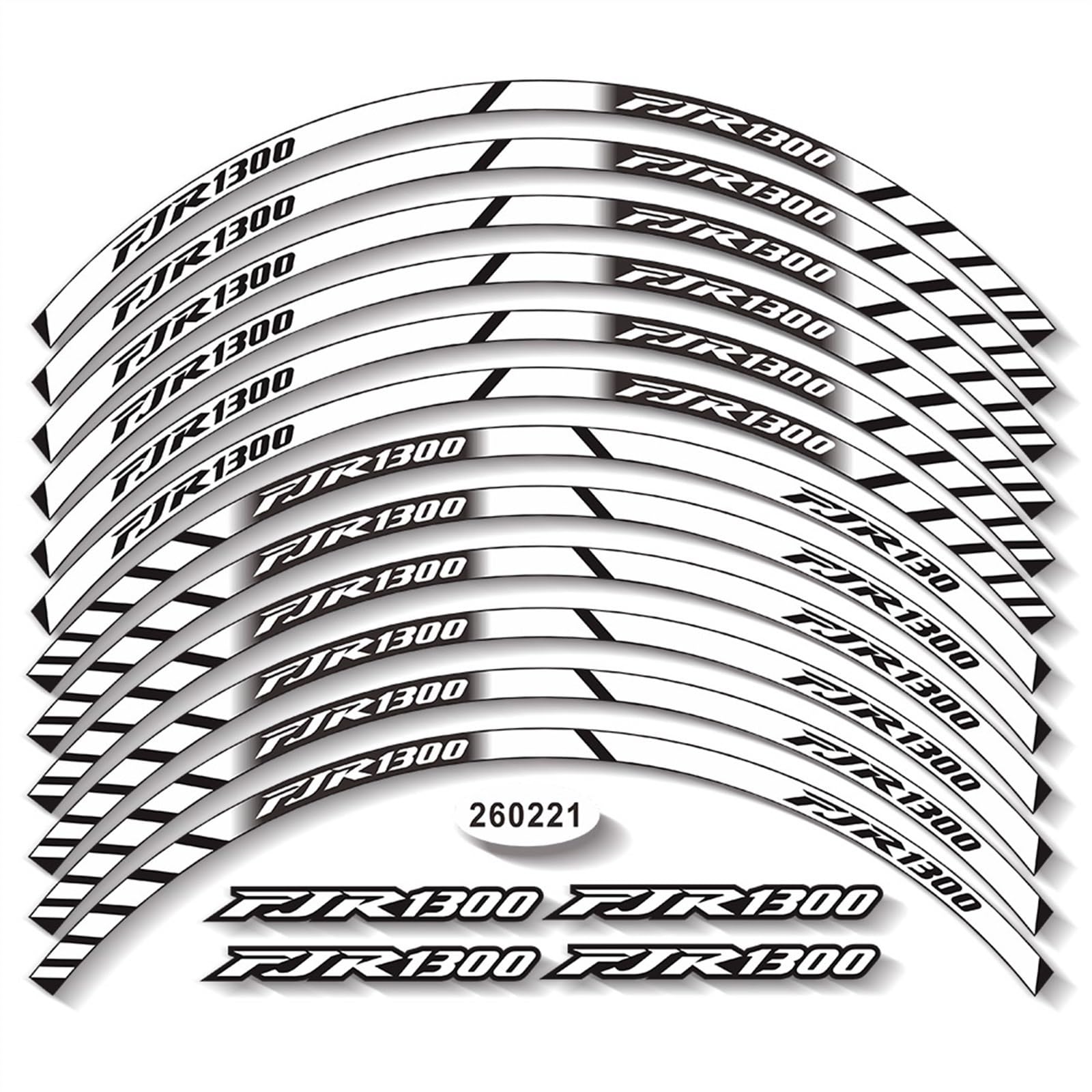 Motorcycle Wheel Stickers for Yamaha FJR1300 Fjr 1300
