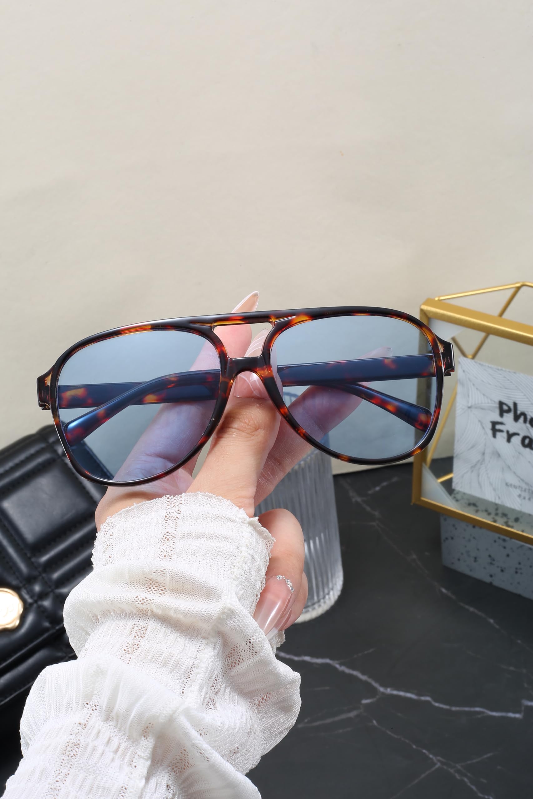 100 Stück Retro Piloten-Sonnenbrille, breiter Rahmen, klassischer Stil der 70er Jahre, UV400-Schutz, 100 Stück (8462), 100 Stück (8462)