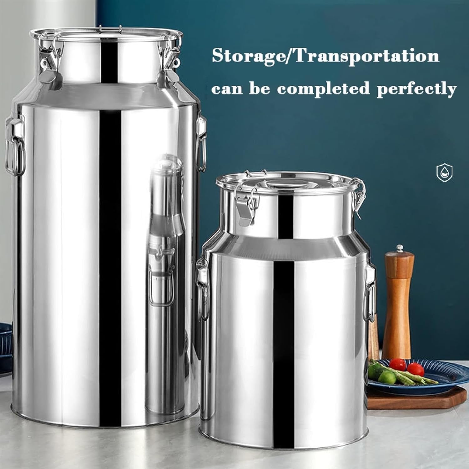 Milk Can Milk Bucket 304 Stainless Steel Milk Transport Can Wine Pail Bucket Water Jug Liquid Storage Tank Milk Transport Can Milk Jug