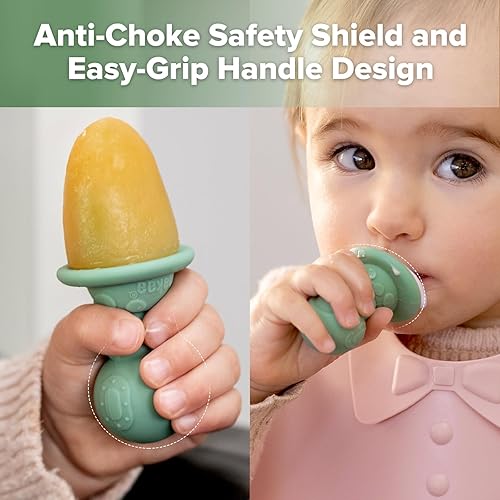 Miniatura 3 de Haakaa Astronaut - Juego de moldes para paletas de hielo  Mini moldes de silicona para paletas de leche materna con palos, diseño antiasfixia, ideal