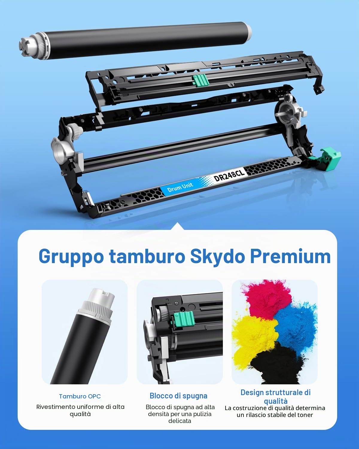 DR248CL Tamburo Compatibile per Tamburo Brother DR248CL Toner per Brother DCP-L3560CDW HL-L3240CDW HL-L3215CW HL-L3220CW MFC-L8340CDW MFC-L8390CDW MFC-L3760CDW MFC-L3740CDW DCP-L3515CDW, 4pack