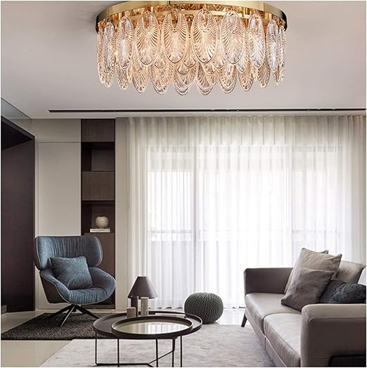 TANYTAO-SHOP Plafondlamp Crystal Lighting Plafondlamp Atmosferische Crystal Lamp Eenvoudige Moderne Master Slaapkamer Lamp Huishoudelijke Plafondlamp Woonkamer Lamp Plafondlamp Ronde Lamp Eetkamer Lamp Voor Slaap photo 2