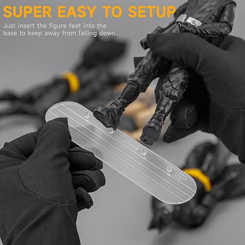 Miniatura 7 de 56 unidades, soporte de figura de acción articulable de 6 pulgadas con múltiples clavijas, soportes flexibles para figuras de acción, base de