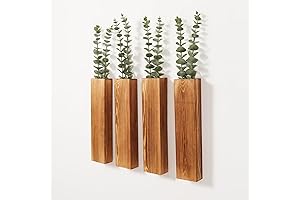Exemplifying the Boho Chic: Wood Wall Decor with Eucalyptus