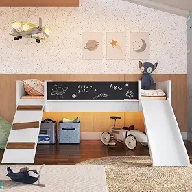 Cama Infantil Épic com Escorregador Branca