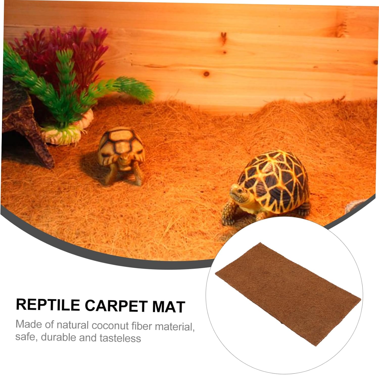 Toddmomy Thick Reptile Bedding Pad Coconut Reptile Carpet Heat Mat Terrarium Substrate Box Substrate