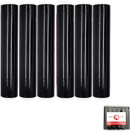 6 rollos de 200 pies de plástico osmótico para adelgazar el cuerpo, envoltura para entrenamiento y mejorar el sudor, envoltura de estómago para