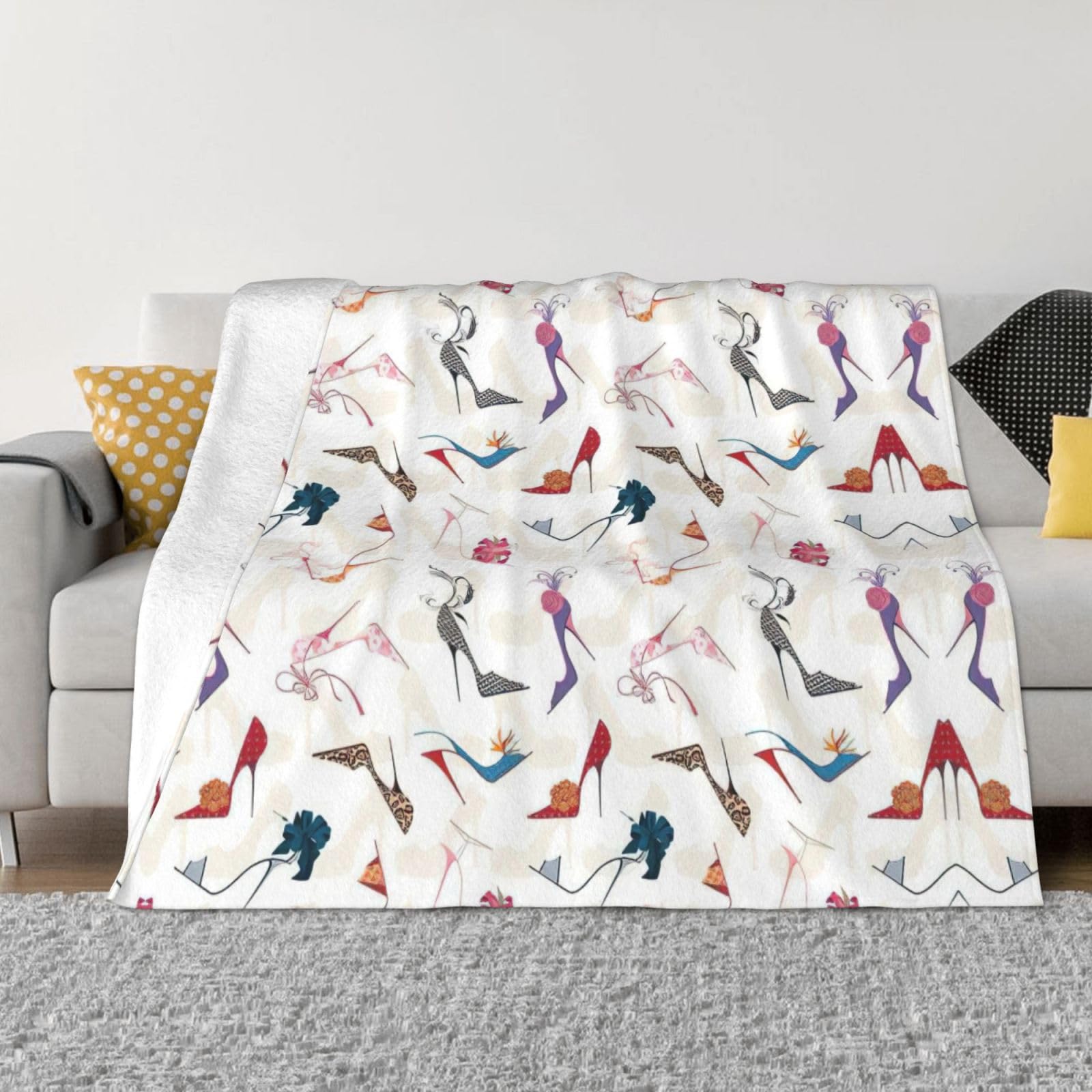 Couverture en flanelle douce toutes saisons, plaid lit et voyage léger