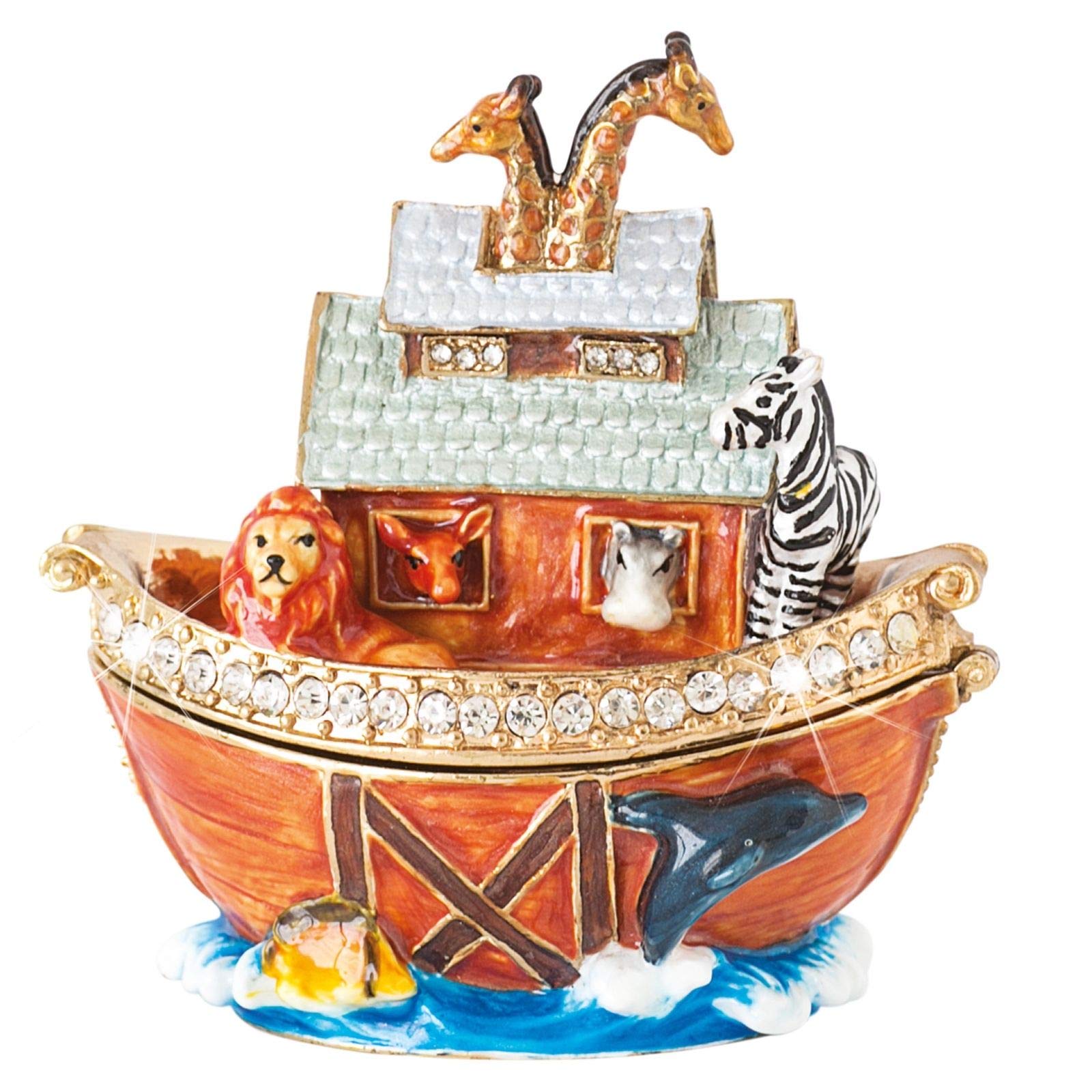 Arora Craycombe 6057 Noahs Ark Animal Trinket Box, Multicolour, One Size