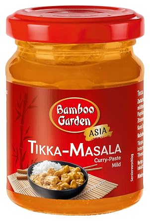 Bamboo Garden Curry Paste Tikka Masala 125 g in Glass