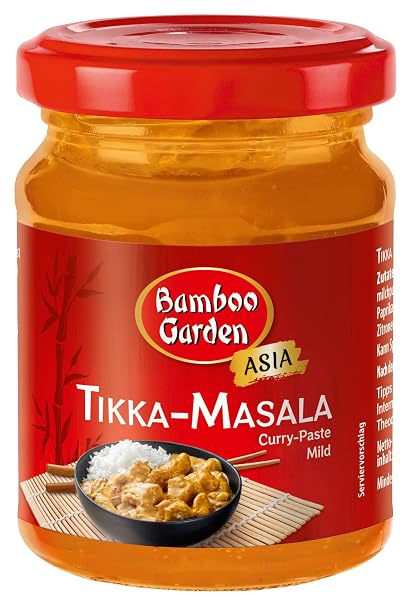 Bamboo Garden Curry Paste Tikka Masala 125 g in Glass