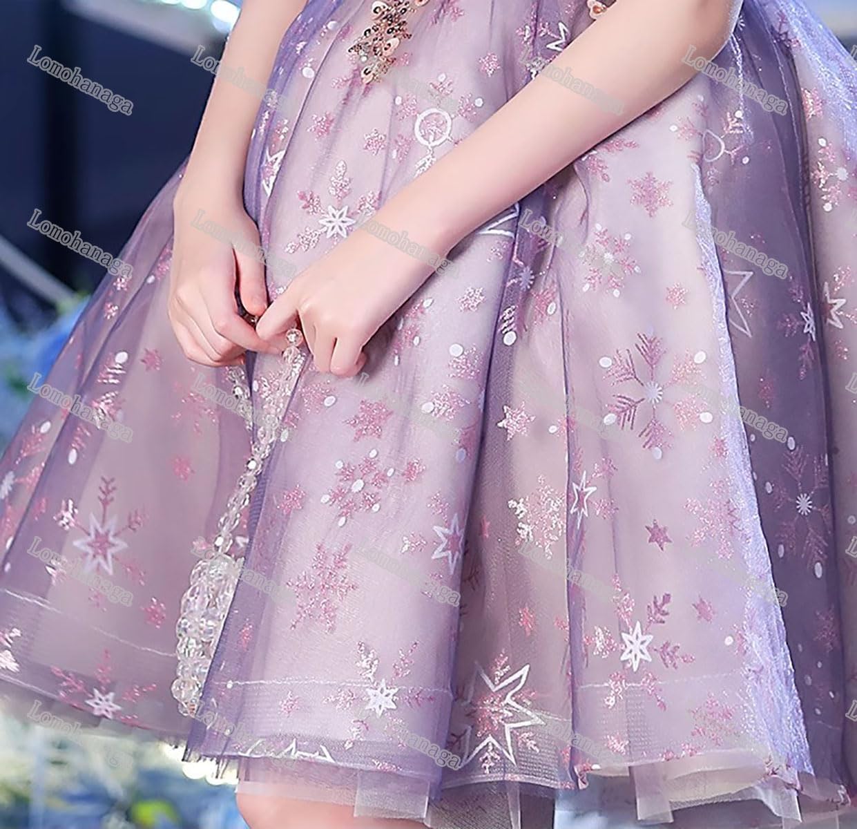 [Lomohanaga] キッズ ドレス パーティー 女の子 ワンピース 膝丈 子供服 七五三 ピアノ発表会 ドレス 中学生 ジュニ