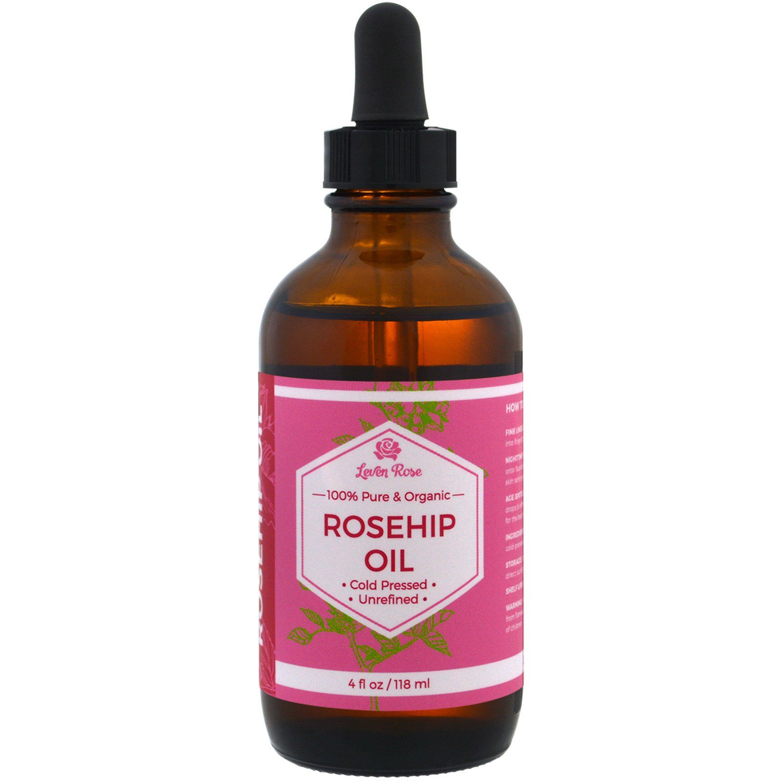100% pure Bio hagebuttenã ¶ L, 4 fl oz (118 ml) – Leven Rose