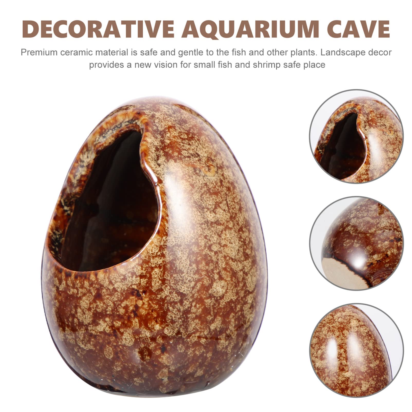 POPETPOP 3 Juegos Tanque De Cría De Peces Y Camarones Cueva Escondite del Acuario Cueva De Camarones Segura Pecera Cueva De Camarones Resistente Desgaste Tanque De Peces 2 Piezas * 3