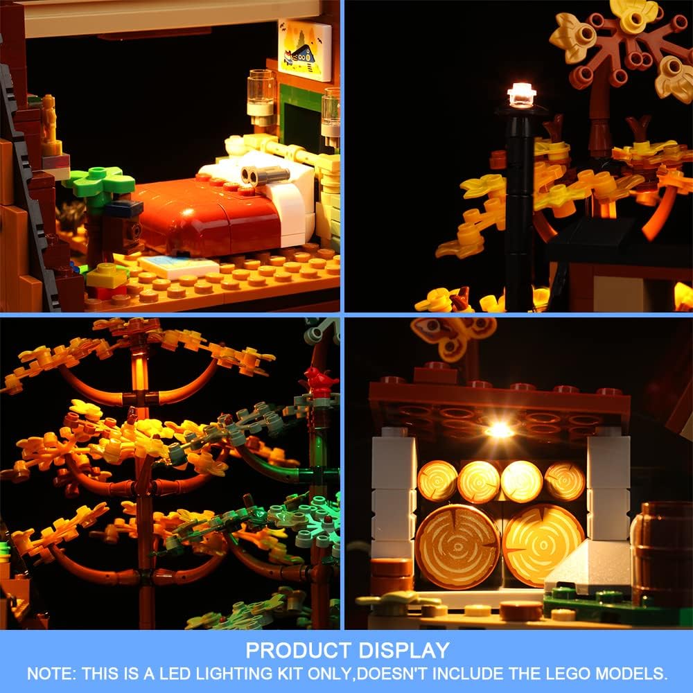 VONADO LED Light Kit Compatible with Lego A-Frame Cabin 21338, Classic DIY Lighting Compatible with Lego 21338 (No Model,ONLY Lights)
