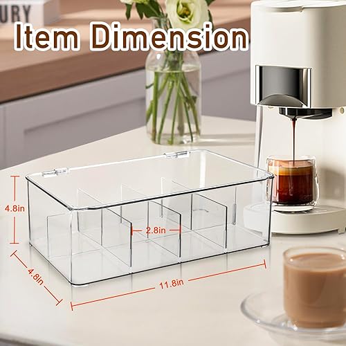 Miniatura 6 de Soporte para cápsulas de café, organizador transparente para taza K, almacenamiento para mostrador de estación de café, compatible con cápsulas