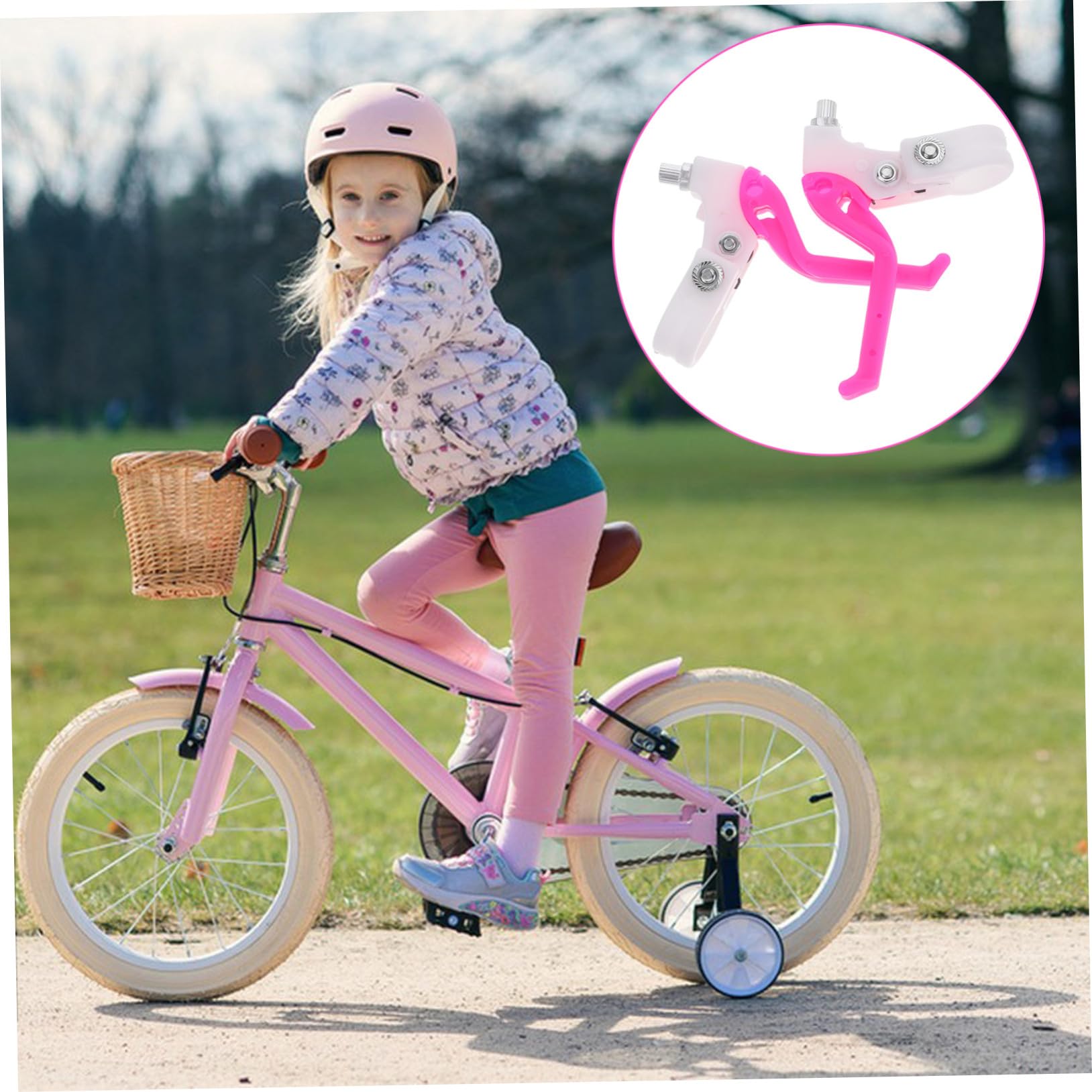 Toyvian Leve Freno Bici per Maniglia in Plastica Colorata e Rosa Compatibile con Bici Ragazzo Sicurezza e Sostituzione Accessori Adatta per Età Anni