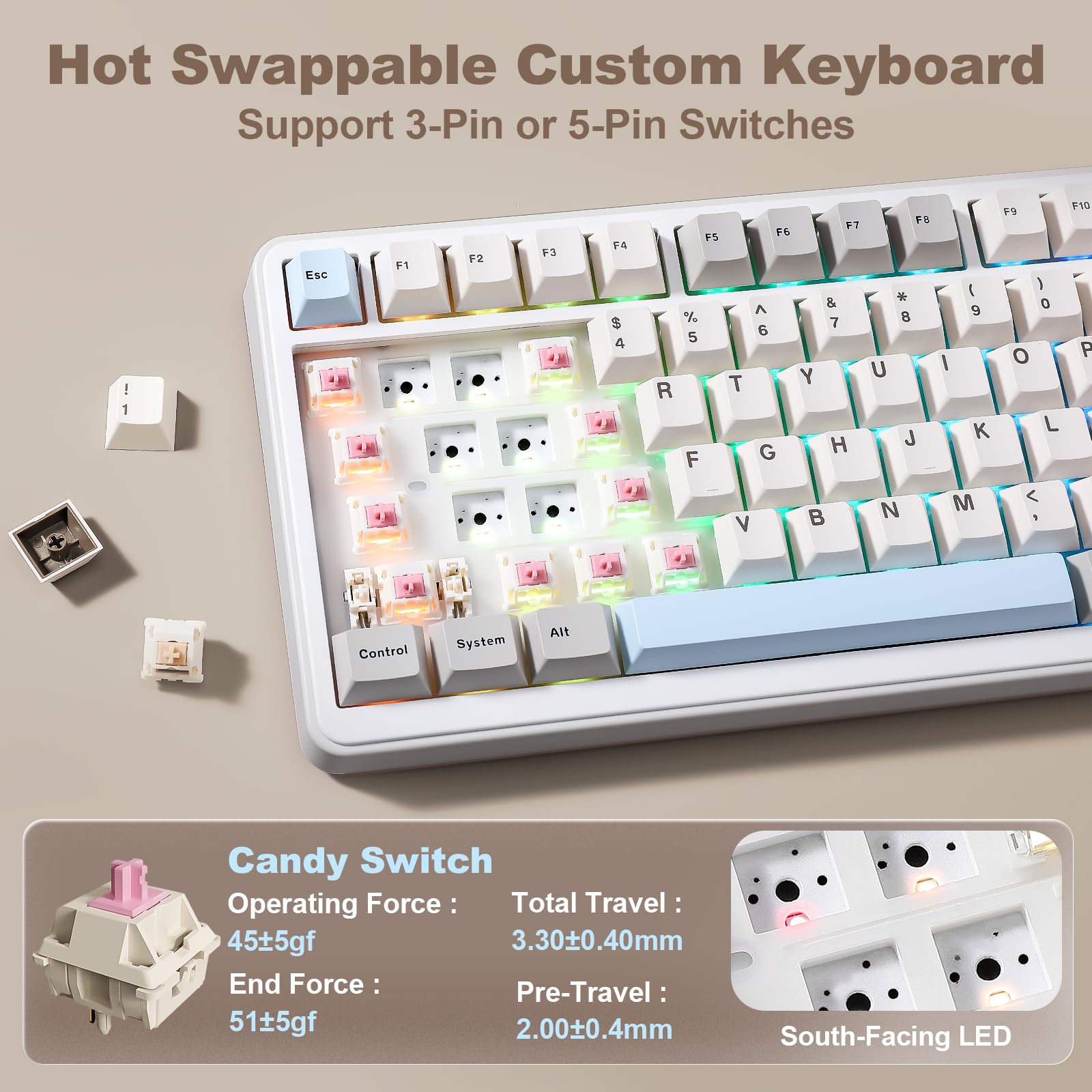 Amazon.com: YUNZII B75 PRO MAX QMK/VIA Wireless Mechanical