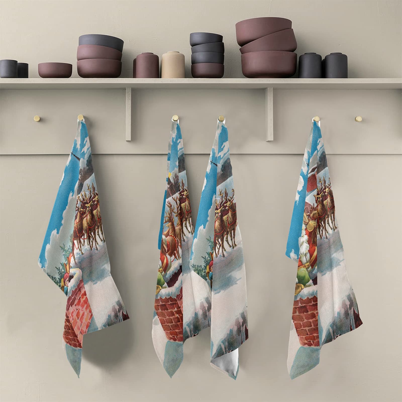 MYBO TV TORCHONGENIO – Lot De 3 Torchons De Cuisine Spécial Vaisselle 60x45 Cm - Super Absorbant – Motifs Colorées - Vu à La Tv - Maison