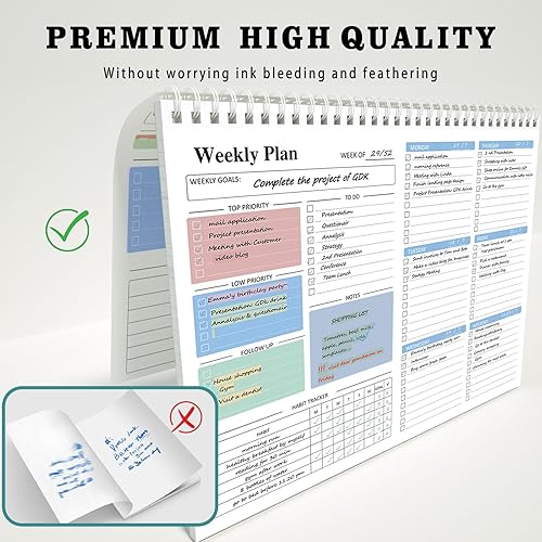 Miniatura 9 de Ymumuda Agenda 2024, planificador semanal y mensual de 12 meses de enero de 2024 a diciembre de 2024, 8.4 x 6 pulgadas, planificador en espiral con
