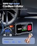 Car Battery Booster Pack Jump Starter with Air Compressor, BiuBox 7000A 150PSI Car Booster Battery Pack (All Gas/9L Diesel), 12V Portable Car Jump Starter with LED Display, 10 Protections, 500lm Light