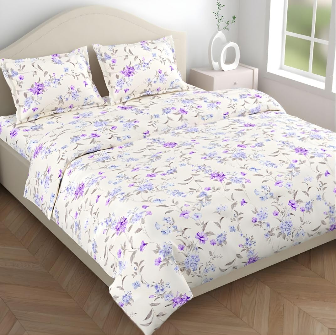 haus & kinder Ultrasoft Microfiber Bedsheet for Double Bed Bedsheets for Queen Size Bed with 2 Pillow Covers Bedding Set Lightweight Breathable Bed Sheet- Nordic Haven-image-29