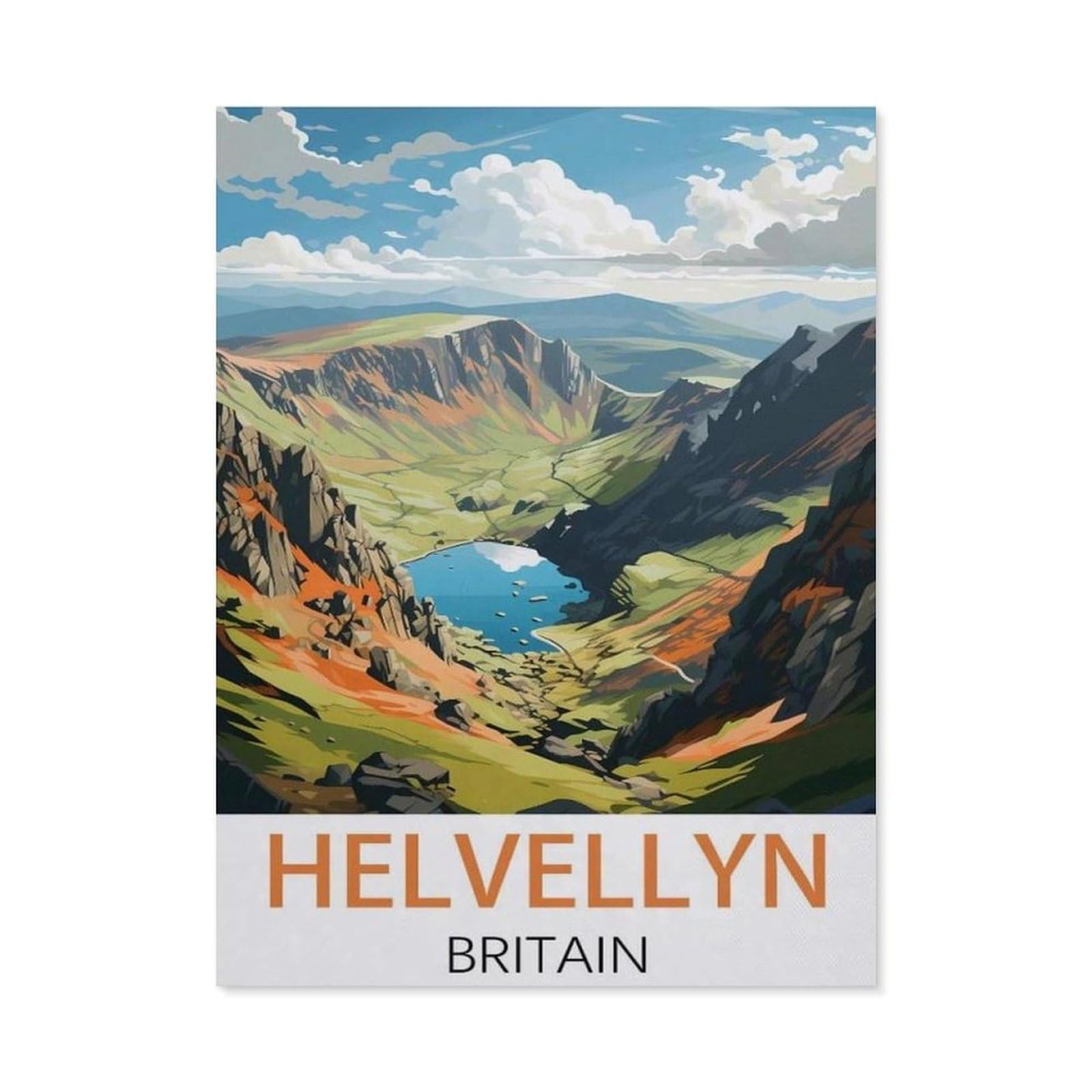BEAYODKP Diamond Painting，Helvellyn Britain（30x40cm）