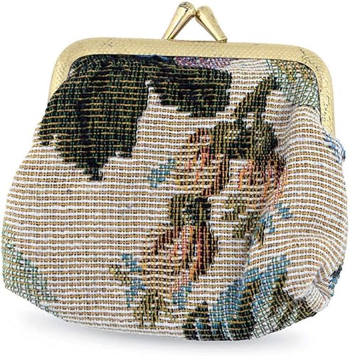 Miniatura 2 de Bolsa de rosario de brocado con cierre dorado (Lirio de la selva)