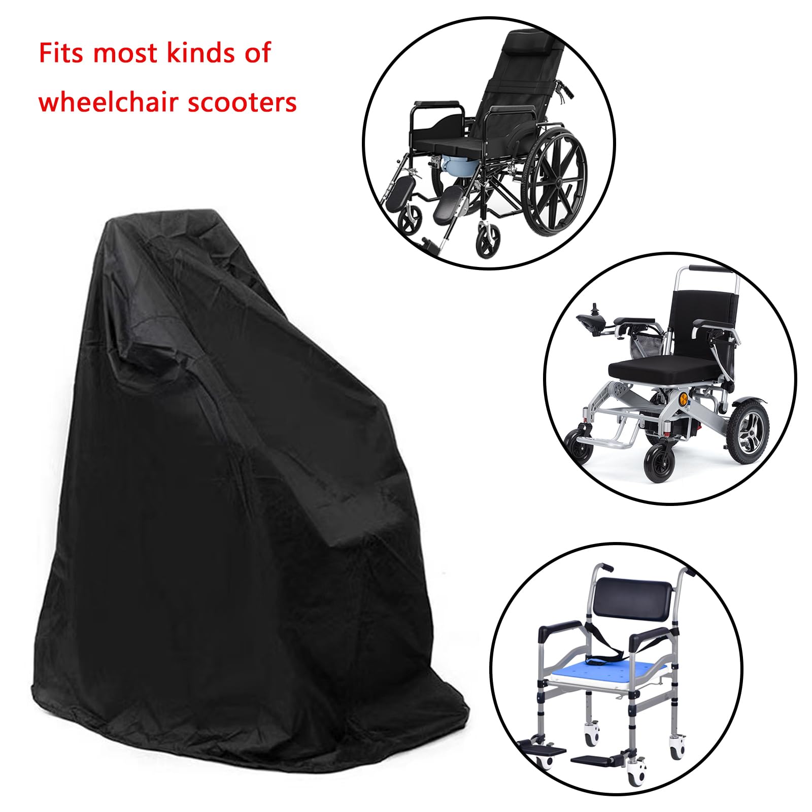 Housse Imperméable Pour Fauteuil Roulant/Scooter (100x75x100 Cm) - Tissu Oxford, Protection Pluie Et Poussière - Transport Et Stockage