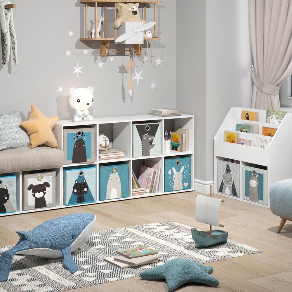 Vicco Estantería Infantil Scutum, Blanco, 143 x 72 cm
