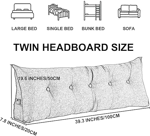 Miniatura 7 de Almohada de cabecera triangular de color sólido para cabecero de tamaño KingQueenDobleTwin Cojín de cabecera Triángulo Sofá biplaza de espalda