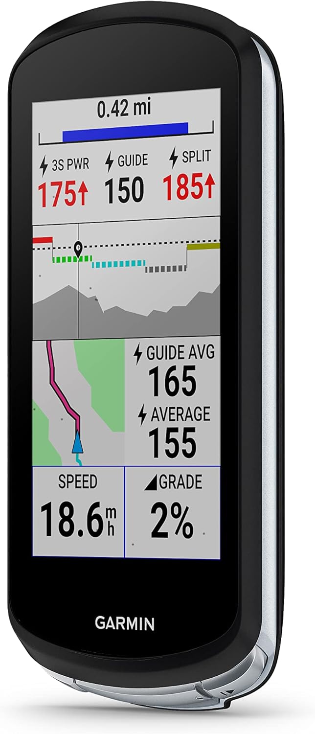 Garmin Edge 1040 GPS Bike Computer, On and Off-Road, Spot-On Accuracy with Speed and Cadence Sensors and Wearable4U E-Bank Bundle
