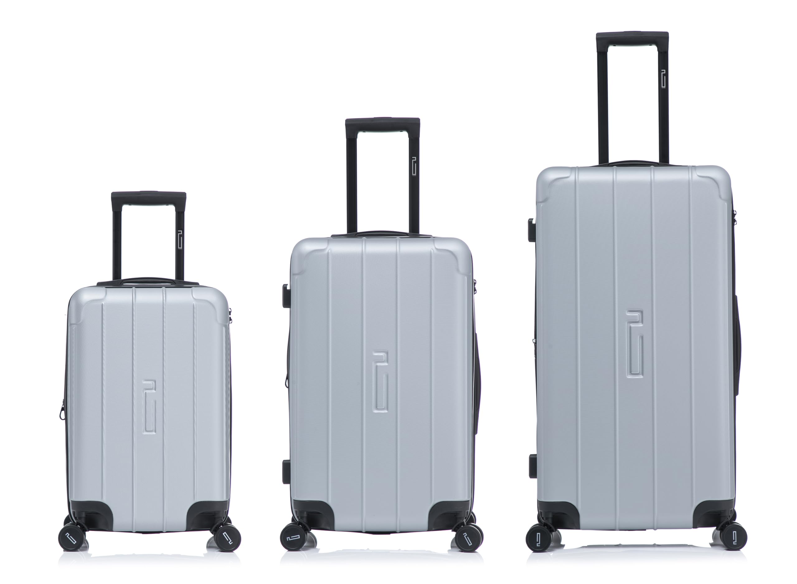 CELIMS - Set di 3 Valigie | Valigia Cabina + Media + Grande | Lucchetto TSA | ABS ultra-resistente | Ruote 360° | Grigio