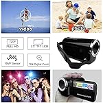 16MP Megapixel Compact Digital Camcorder with HD Video and Photos 16x Zoom with 2.4" Screen and USB Cable (Black, Camera Only) - Image 3