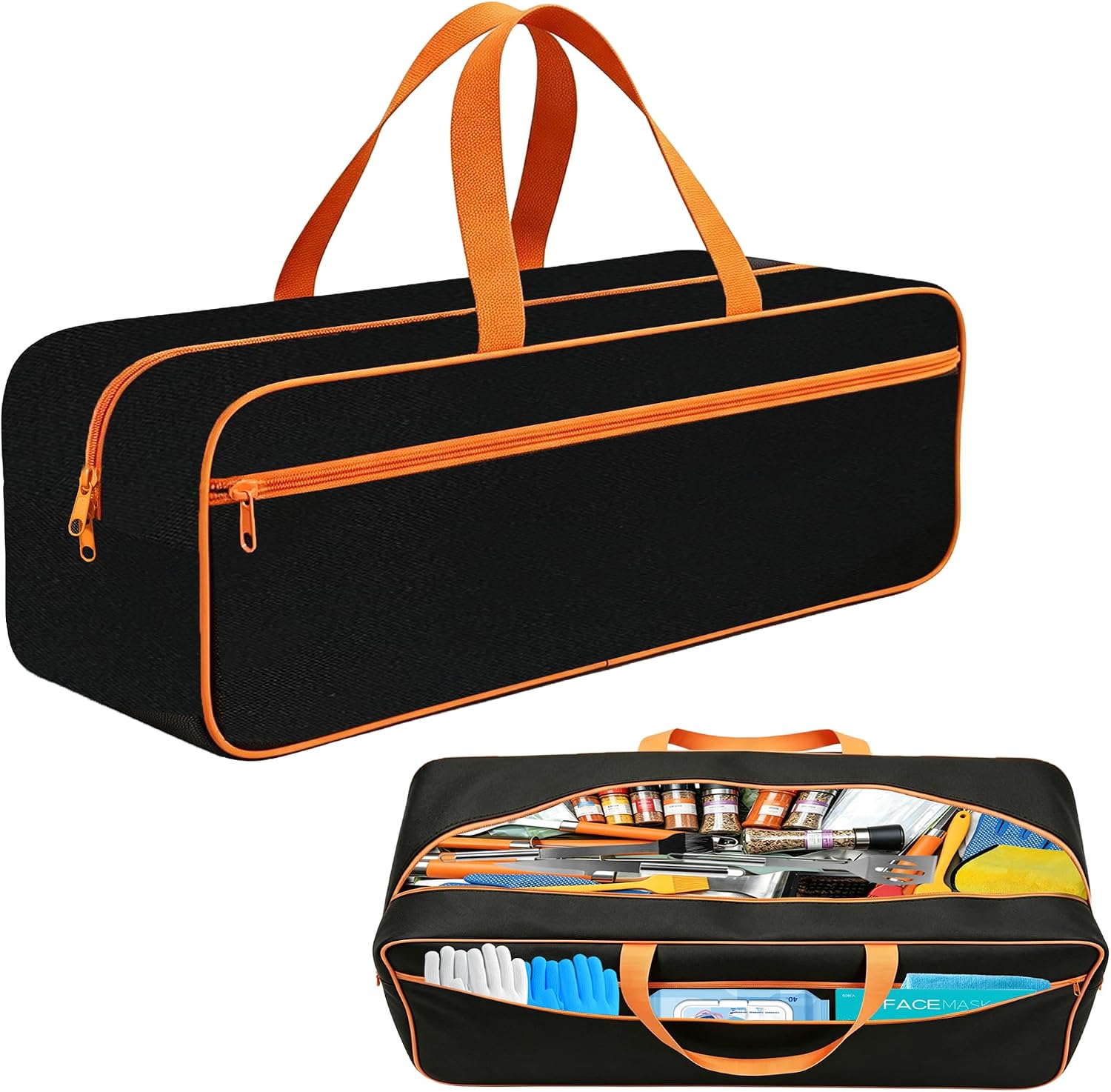 Grill Tool Storage Bag 25" x 8" x 10" Heavy-Duty Grill Utensil Storage