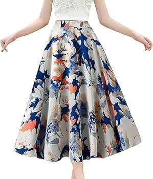 Amazon.co.jp: 花柄スカート ロング スカート フレア レディース