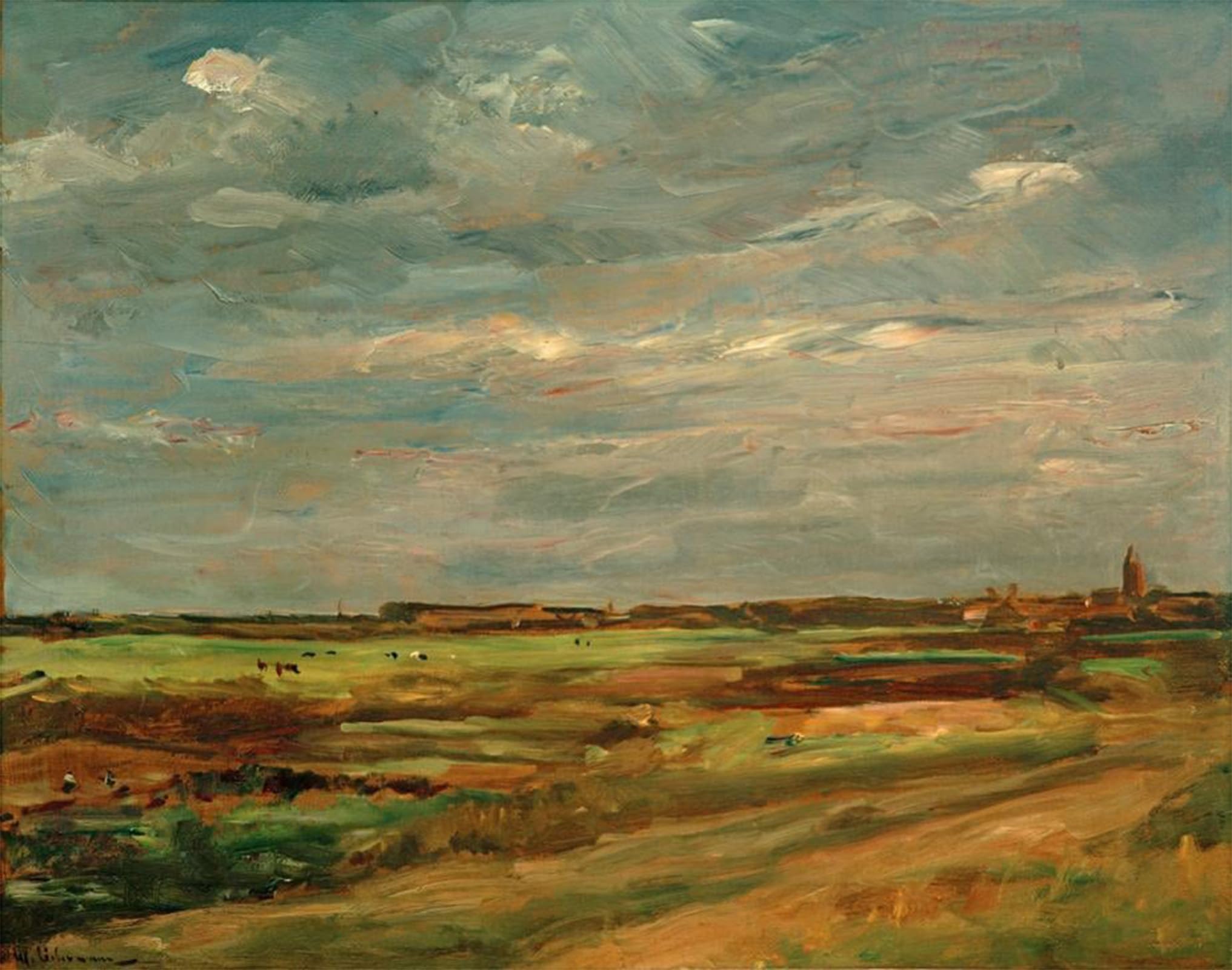 POSTERIIk Vintage Art Print Images Pictures Print Landscape near Noordwijk by Max Liebermann Modern Colour Posters for Office Home Decor 60x90cm