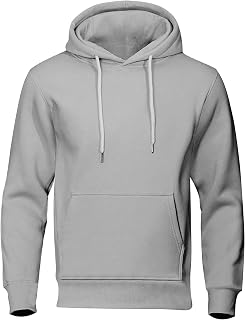 Hoodie Men's Oversize Sweatshirt Casual Pullover Hoodie with Hood Men Plain Hoodie…