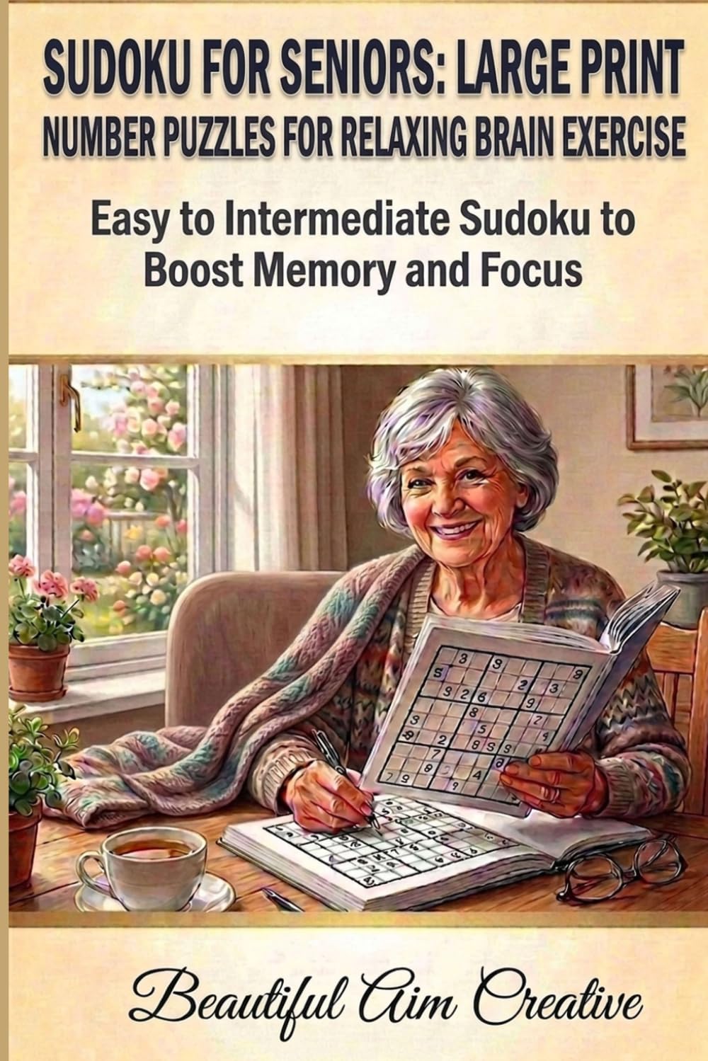 Sudoku for Seniors: Large Print Number Puzzles for Relaxing Brain Exercise: Easy to Intermediate Sudoku to Boost Memory and Focus