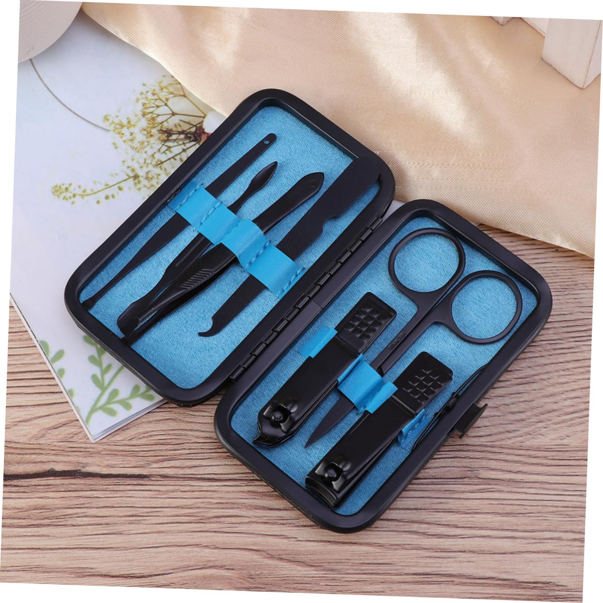 Healeved 21pezzi Manicure e Pedicure Kit Completo Di Strumenti Per La Delle Unghie Inossidabile Colore Blu Per Viaggi e Uso Quotidiano