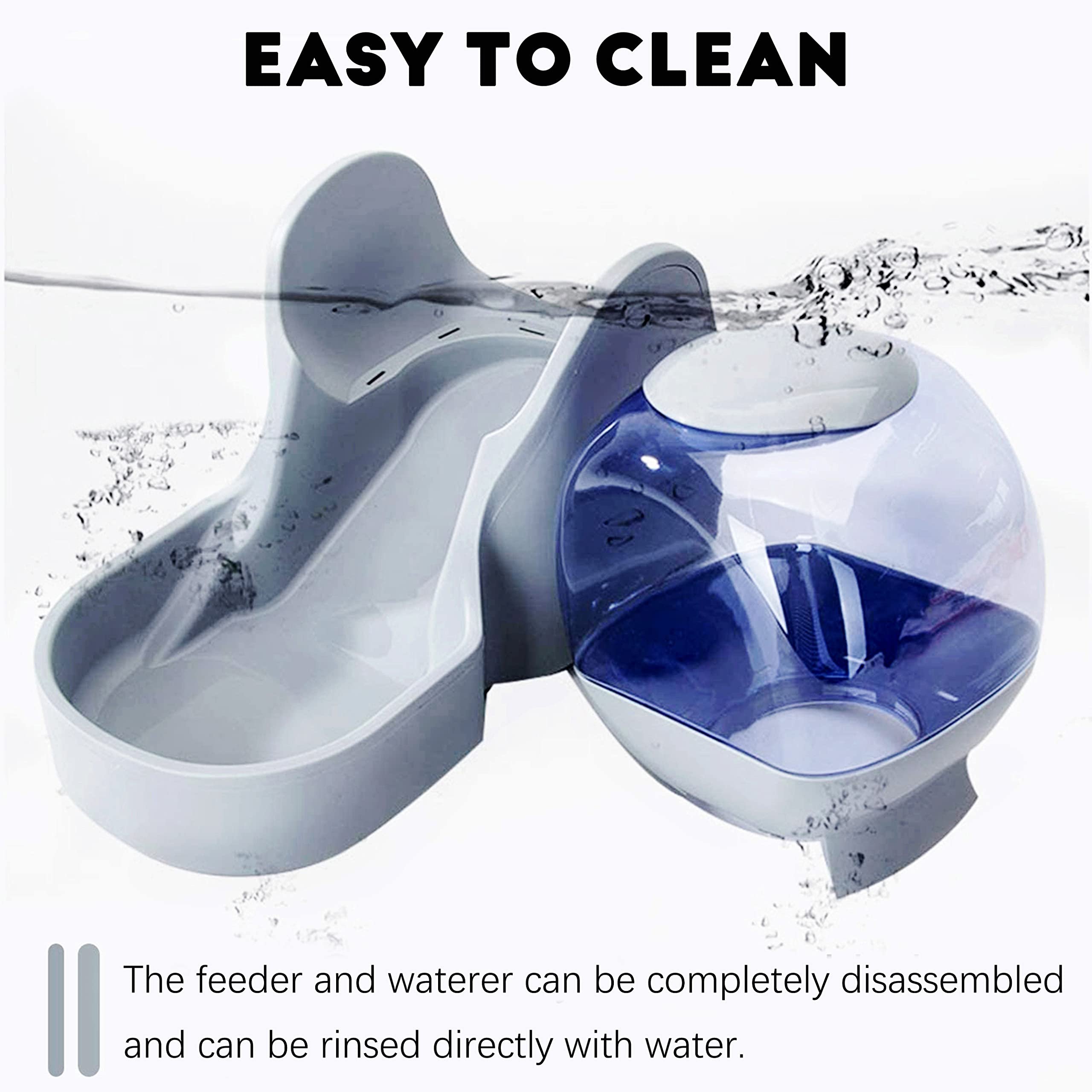 Distributore Automatico Cibo E Acqua Per Animali Domestici - Doppia Vasca Da 3.8L - Senza Elettricit&agrave;