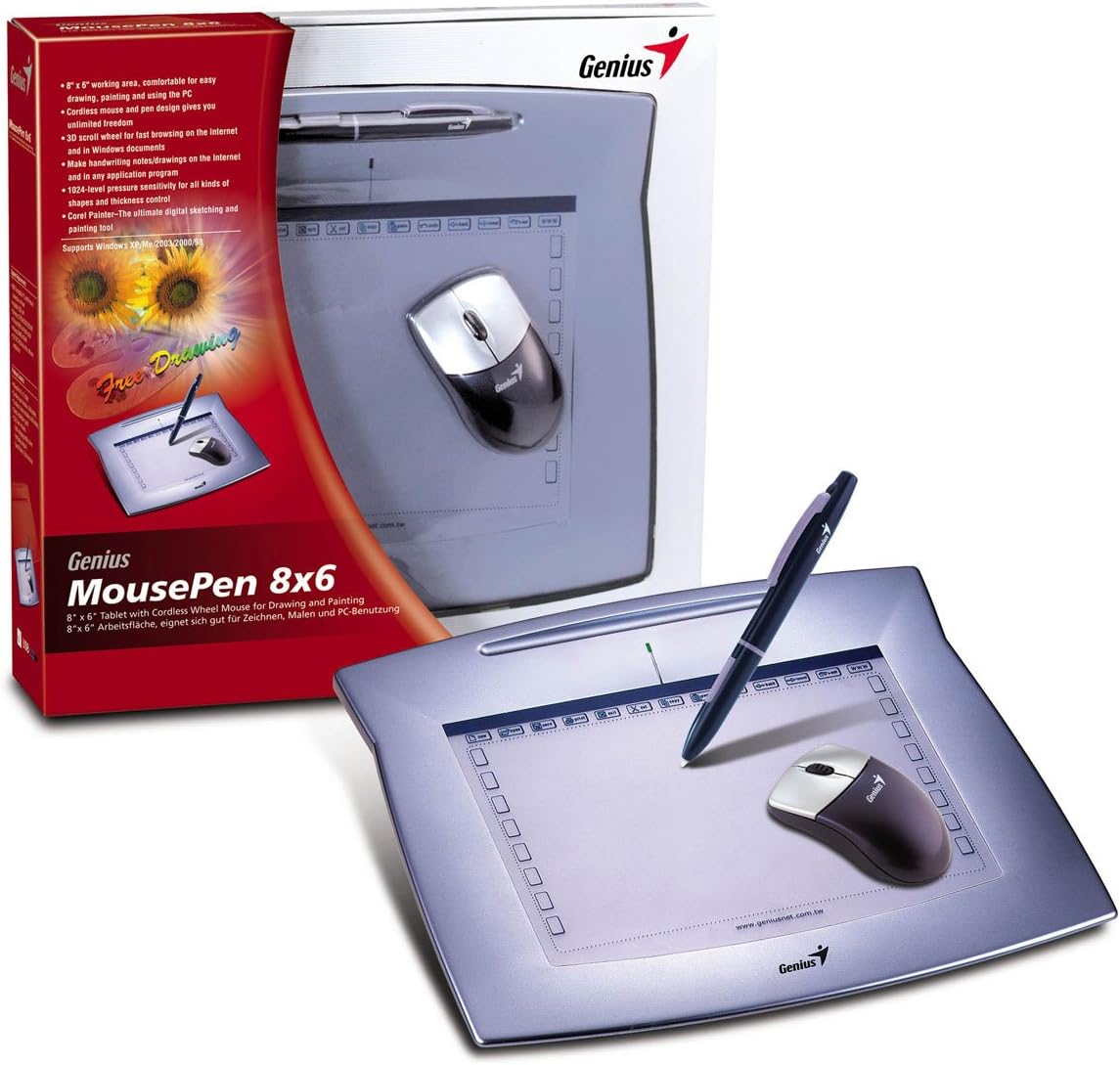 Genius MousePen 8 x 6-Inch Graphic Tablet for Home and Office