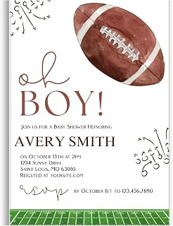 Kickoff To Parenthood | Football Themed Baby Shower Invitation | Personalized